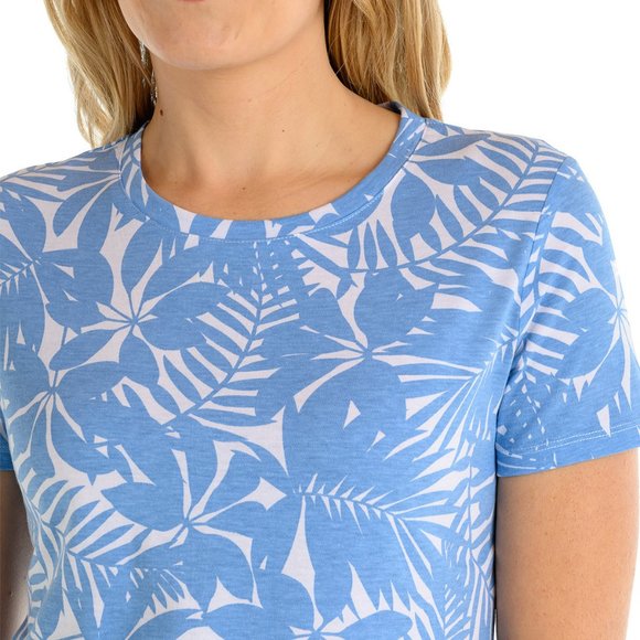 FRESH PRODUCE Scoop Neck T cotton blend Bayside blue Deep Jungle - Picture 4 of 4